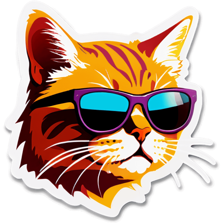 Cat with sunglasses emoji