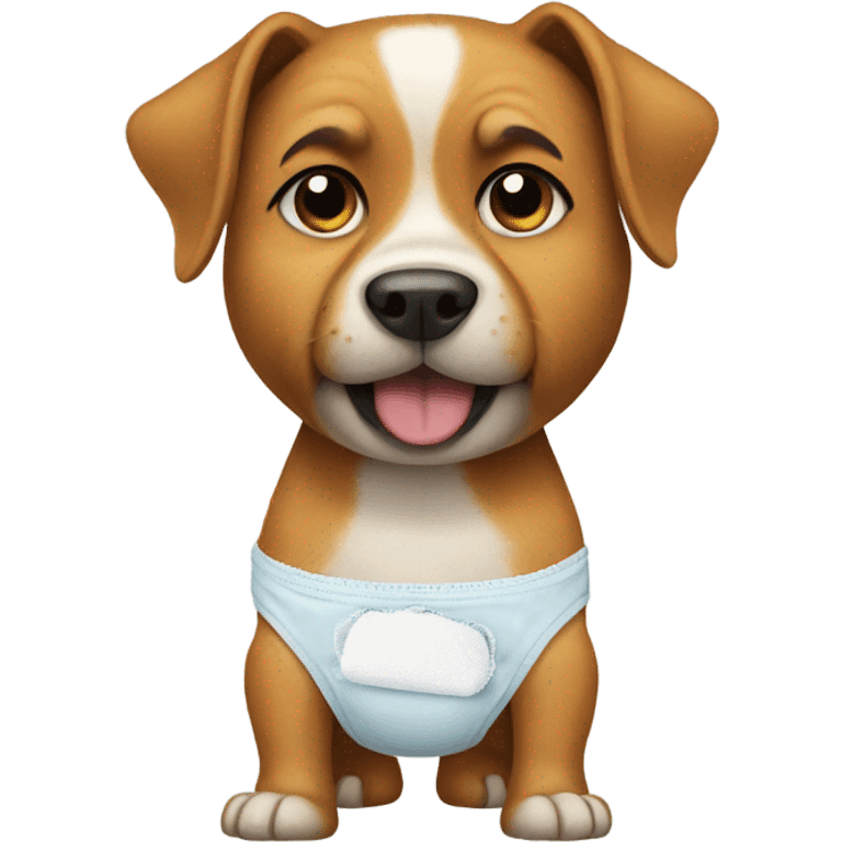 Dog wearing a diaper  emoji