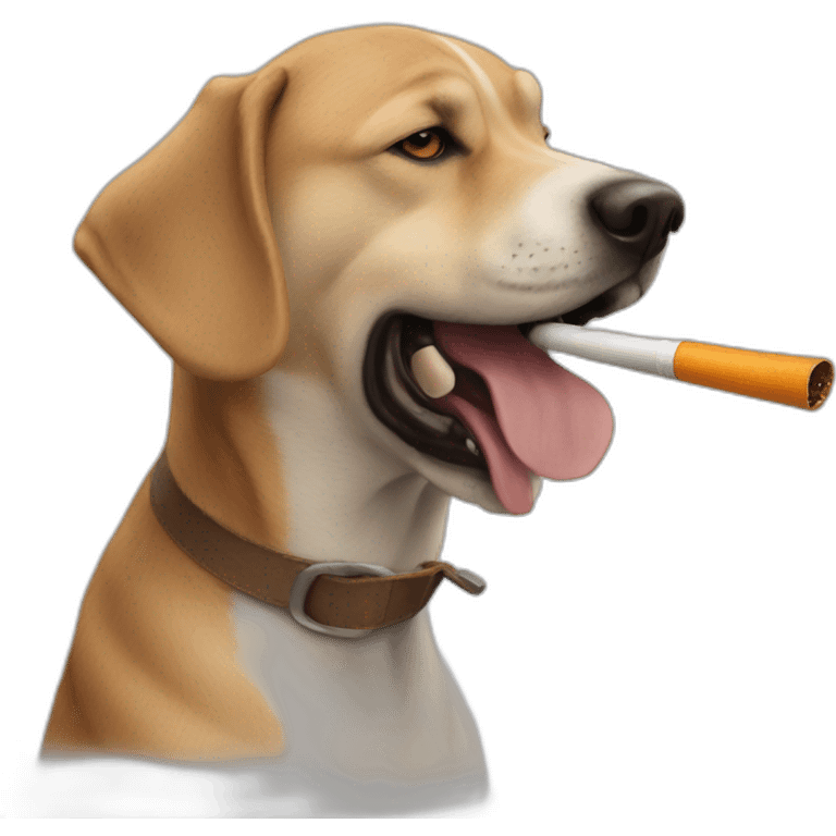 Chien qui fume la pipe emoji