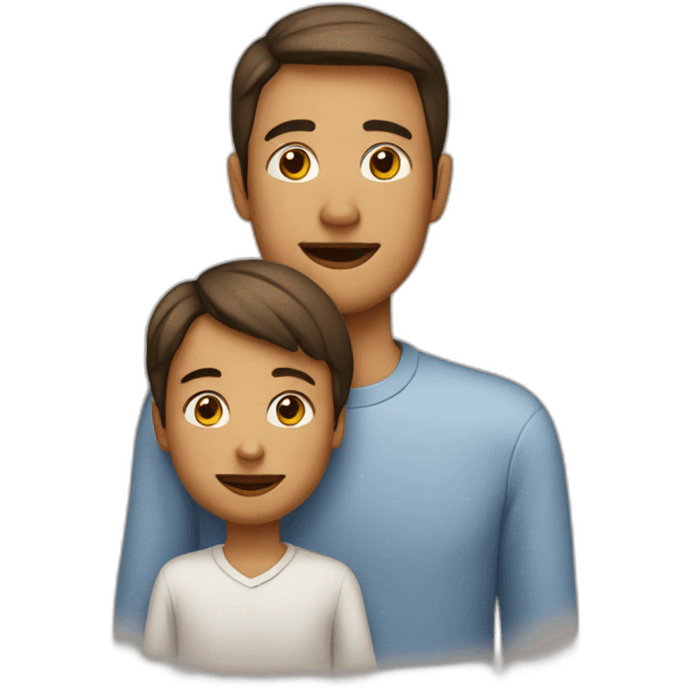 Enfant sur son père emoji