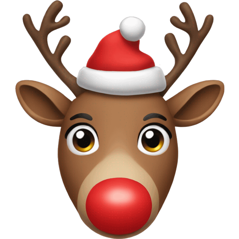 Red Nose Reindeer hat emoji