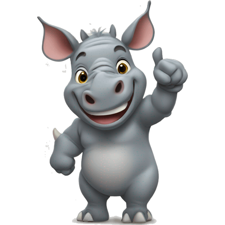 Rhino thumbs up emoji