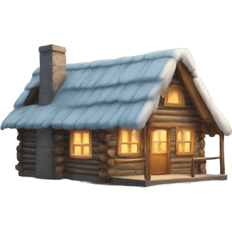 winter cabin emoji