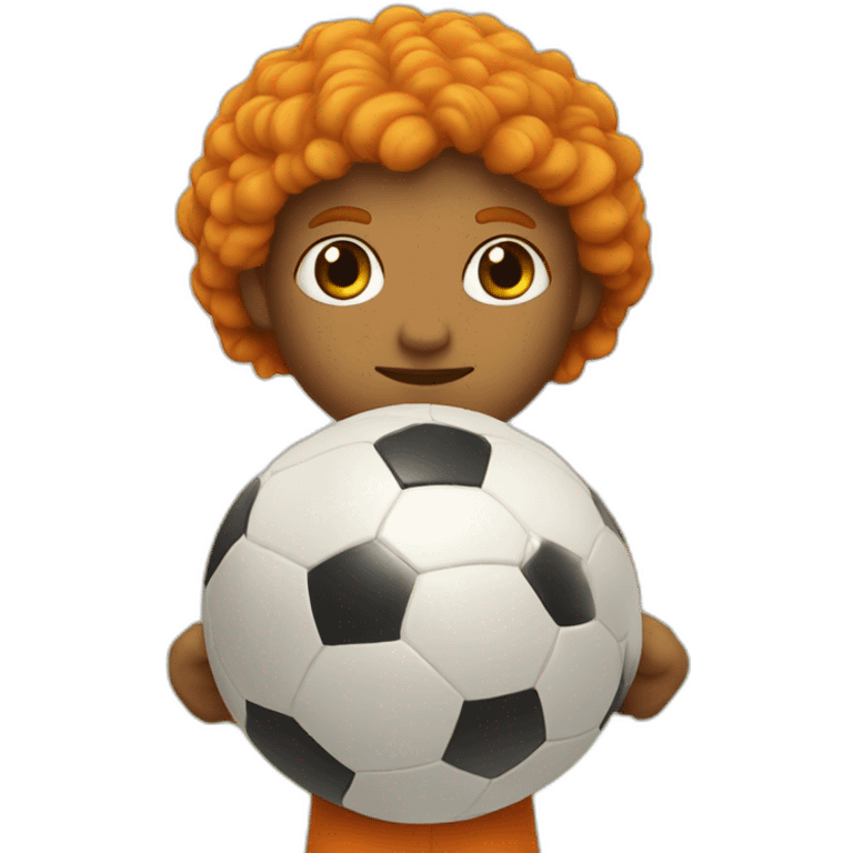 God play soccer orange emoji