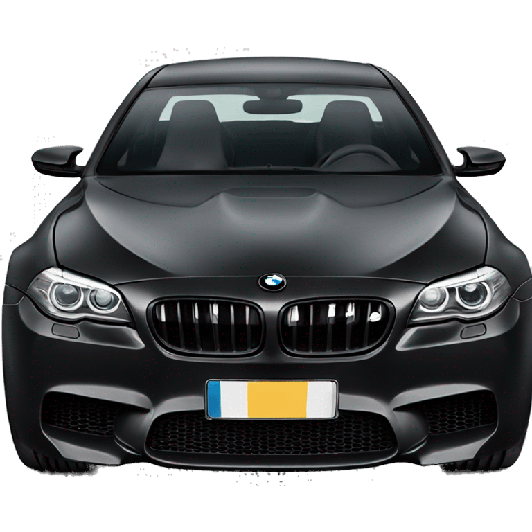 Black BMW M5 riding at high speed emoji