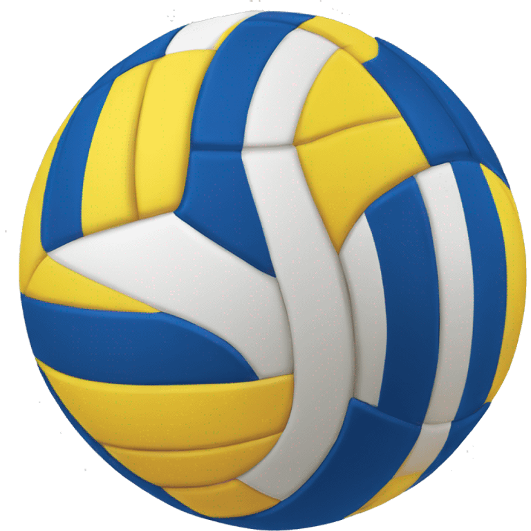 Volleyball ball yellow and blue emoji