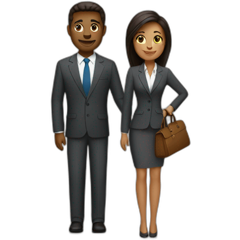 business trip couple emoji