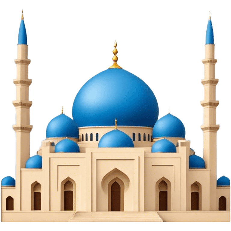 Mohammad Al-Amin Mosque Emoji of Beirut – Featuring its blue dome, tall minarets, and Arabic calligraphy. emoji