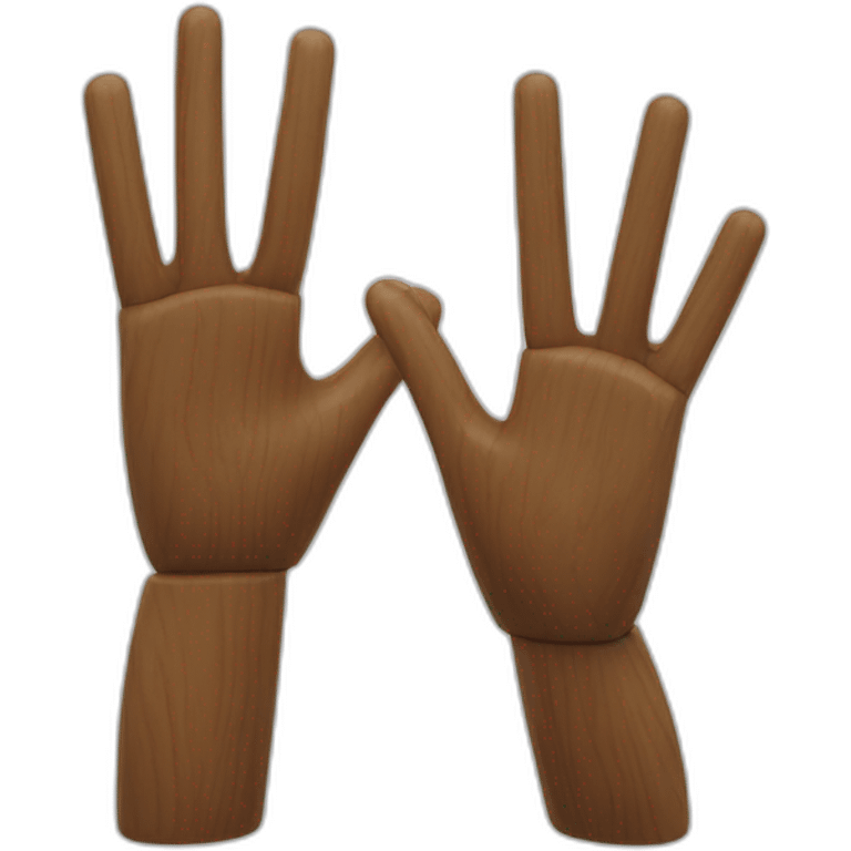 Manakin wooden hand emoji