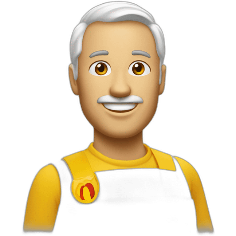 Homme blanc Beau serveur McDonald’s emoji