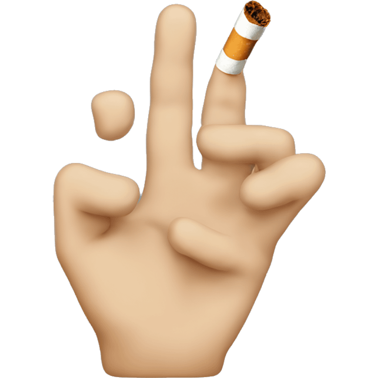 hand smoking a cigarette emoji