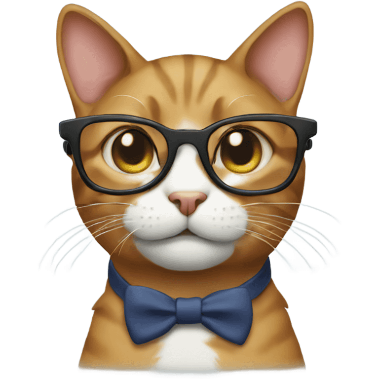 cat wearing glasses emoji