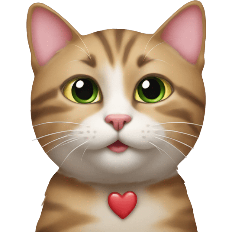 Cat with kiss on check emoji