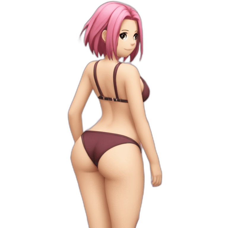 sakura haruno full body pawg micro bikini back focus emoji