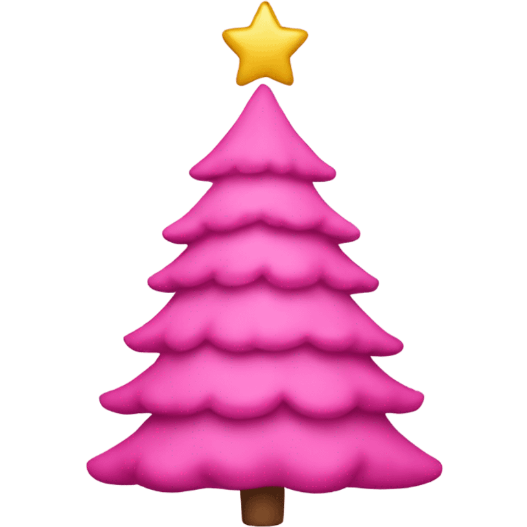 Pink Christmas tree emoji