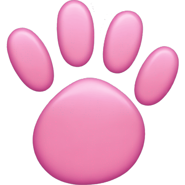 cat's paw with pink claws  emoji