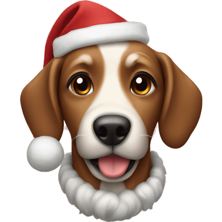 Christmas dog emoji