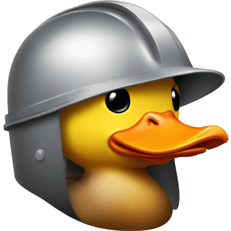 safety helmet duck emoji