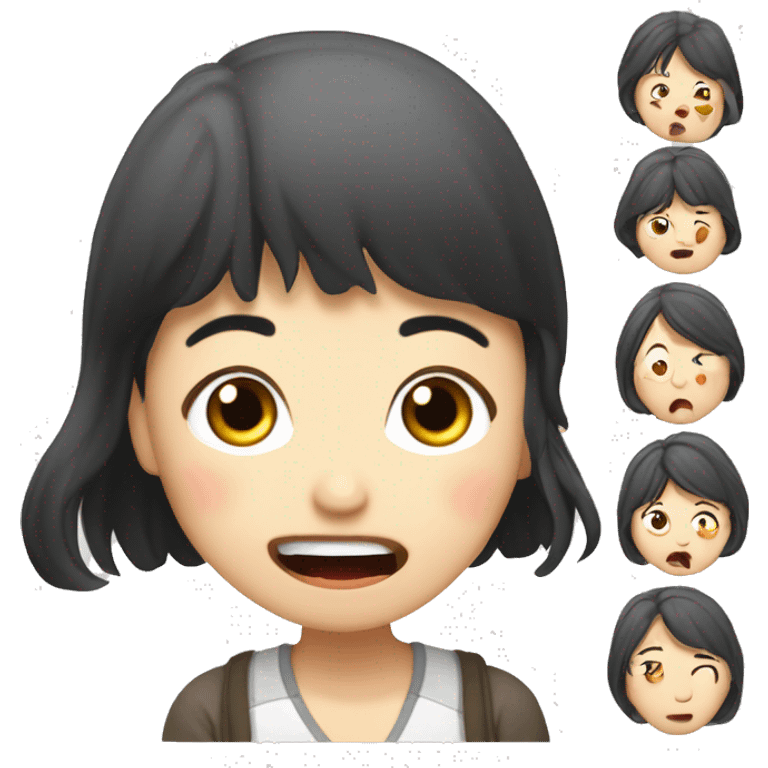 Ms. Roh Woon-hee's funny expression stickers. emoji