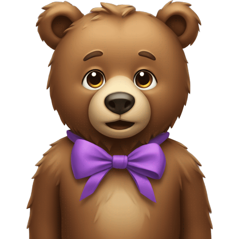 bear with a bow emoji