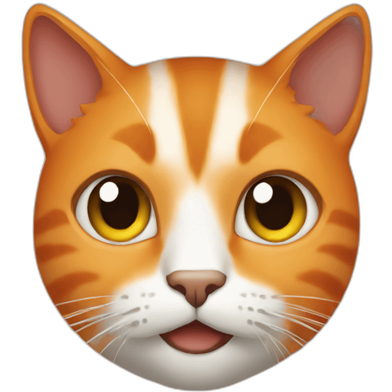 Cat orange logo emoji