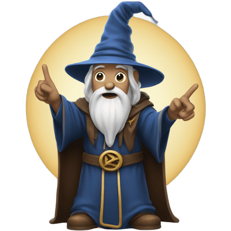 Wizard with two middle fingers  emoji