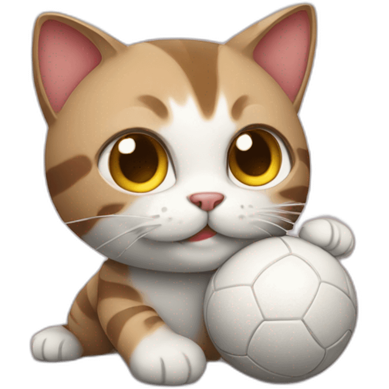 Cat-playing-with-a-ball emoji