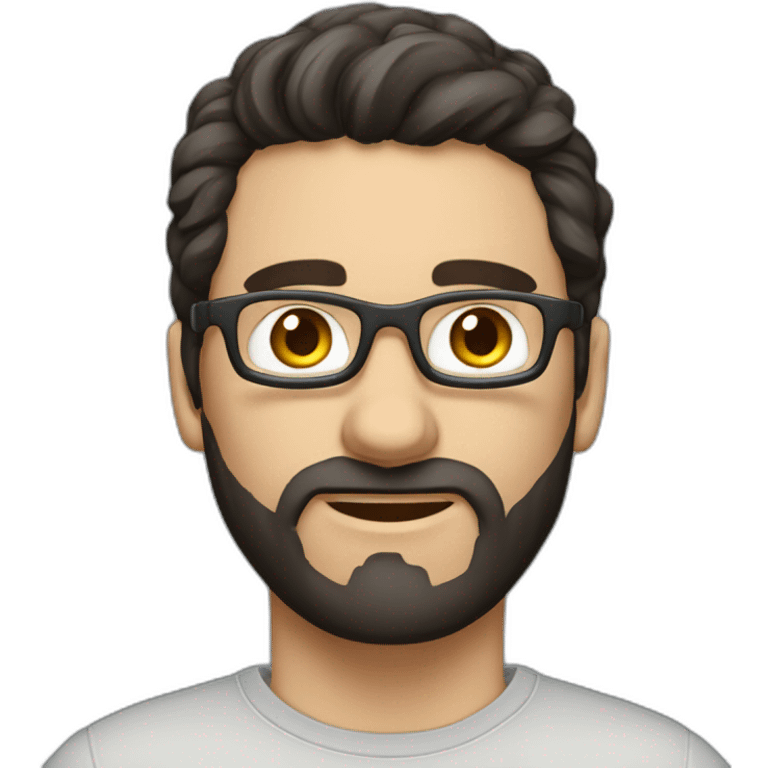 Caucasian software developer dark hair emoji