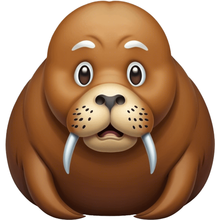 Scared walrus emoji