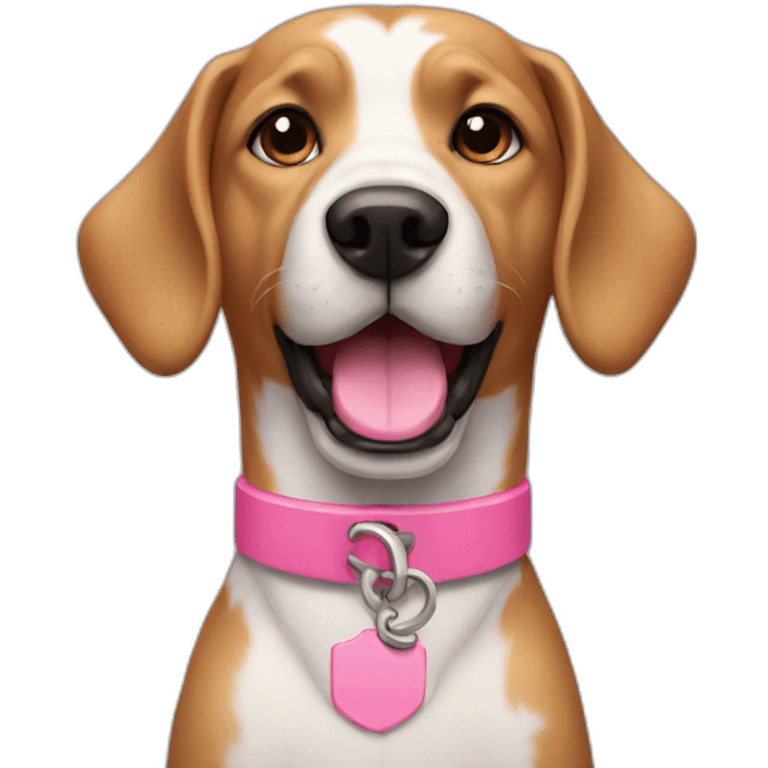 dog with pink collar emoji