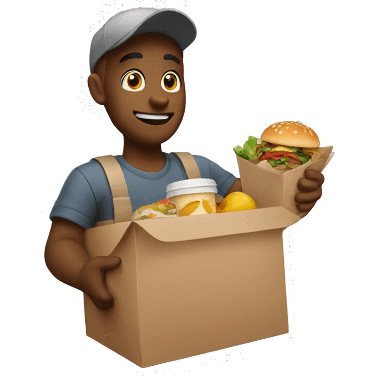 food delivery emoji