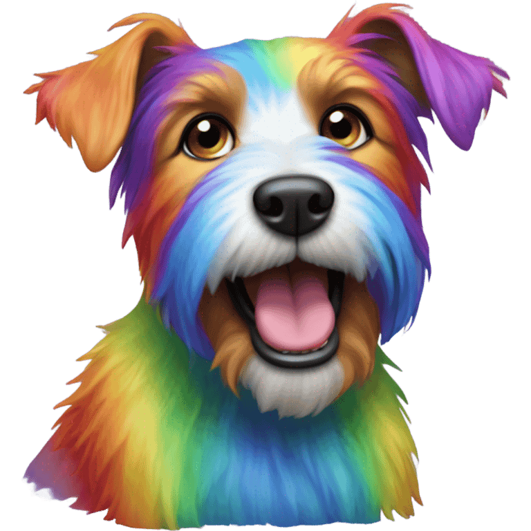 Rainbow terrier  emoji