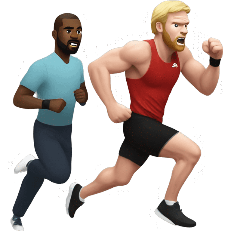 Jon Jones running from Tom Aspinall emoji