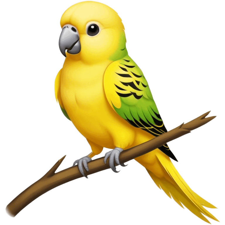 All yellow parakeet emoji