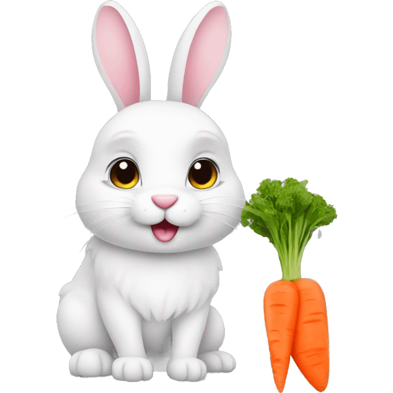 Bunny with carrot  emoji