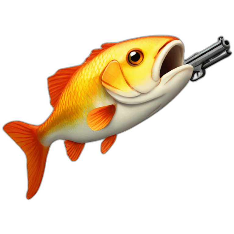 Fish with gun emoji