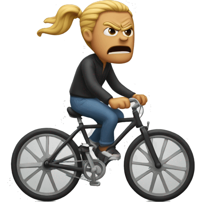 angry person on a bike emoji