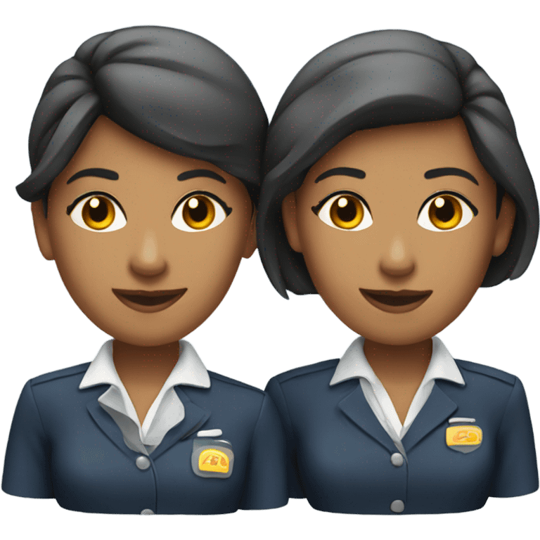 2 flight attendants  emoji