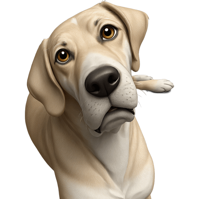 realistic indoor dog portrait emoji