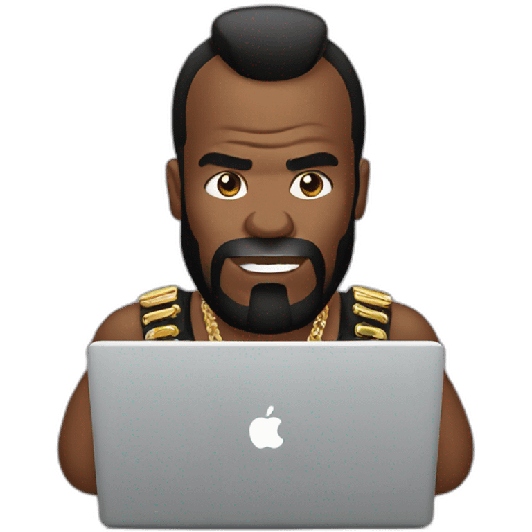 Mr t on a laptop emoji