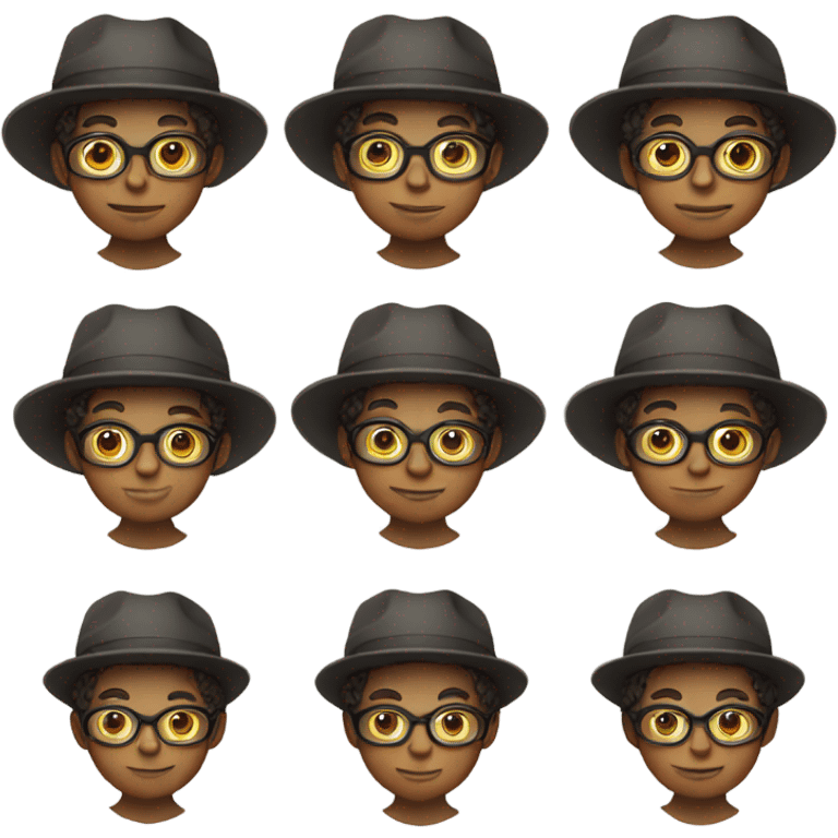 boy in hat with glasses emoji