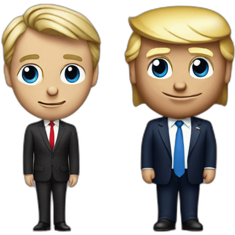 Donald Trump avec Emmanuel Macron emoji