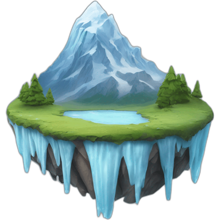 Glace devant une montagne emoji