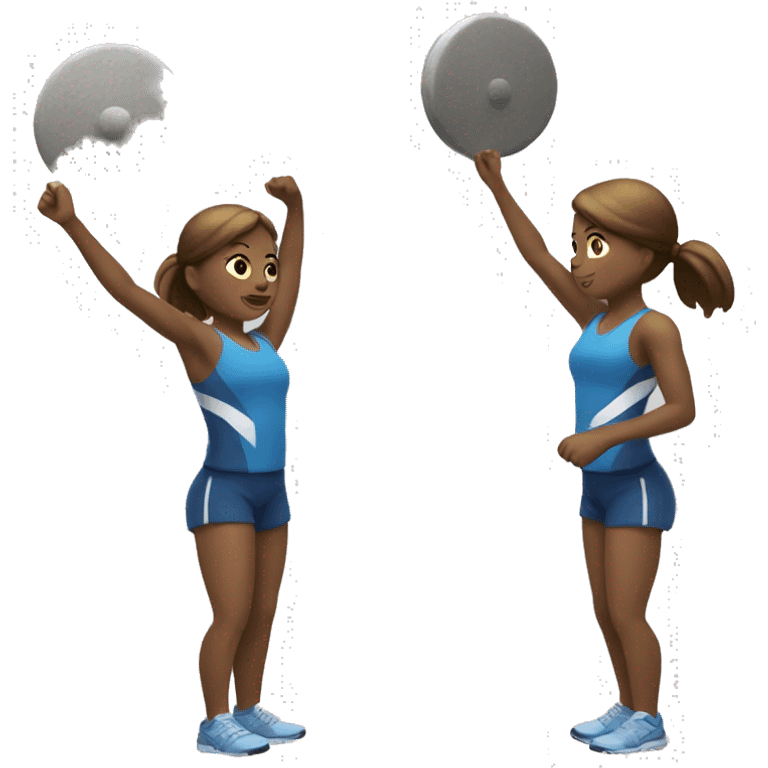 girl throwing discus emoji