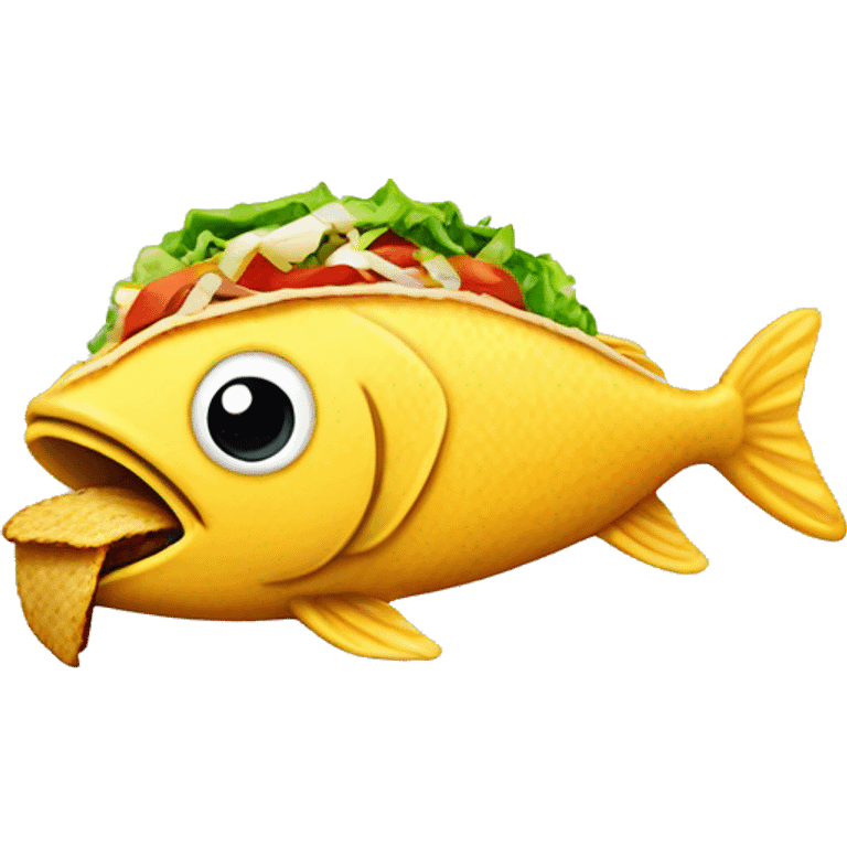 fish eating taco emoji