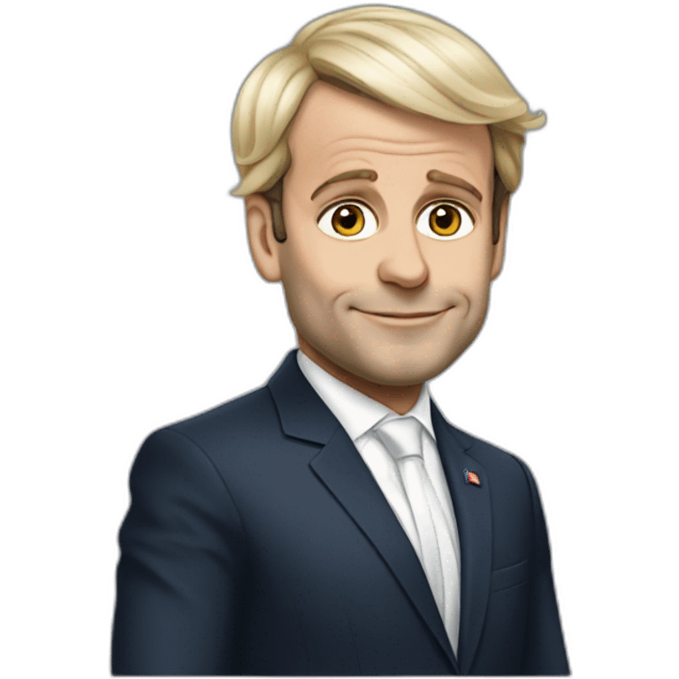 president macron dressed up like a girl emoji