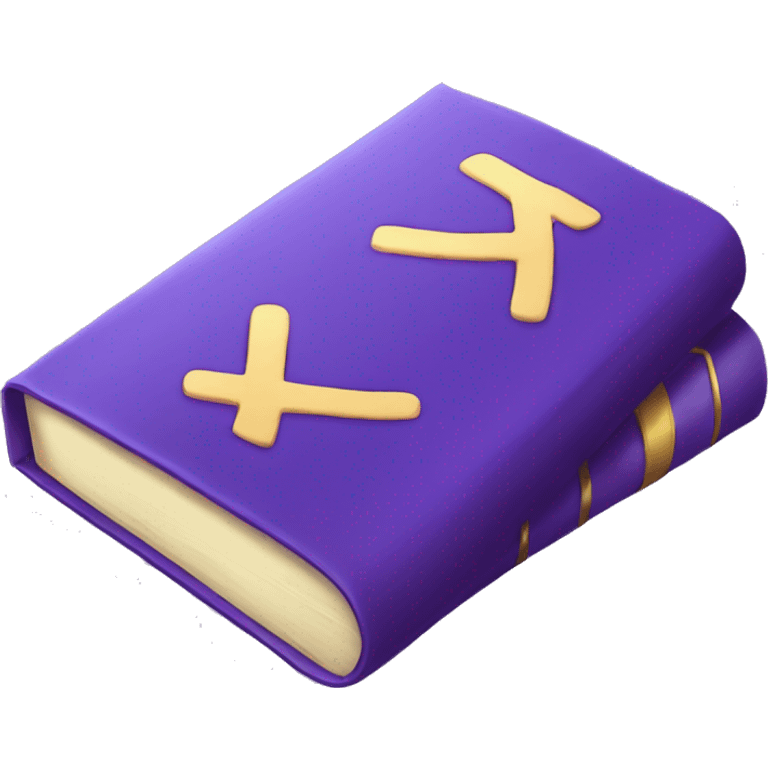 Purple book and blue book one up the other emoji