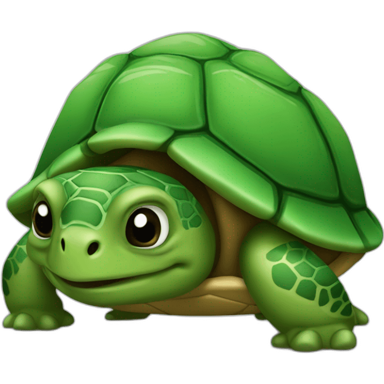 Tortue sur une personne emoji