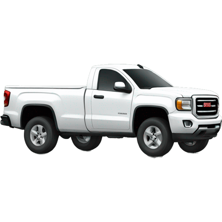 Driving a white gmc truck emoji