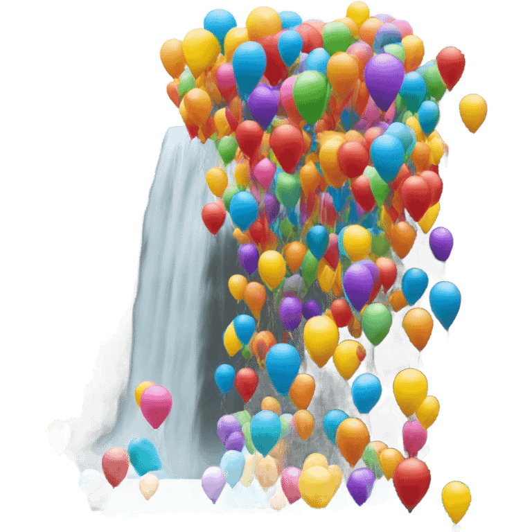 waterfall of balloons  emoji